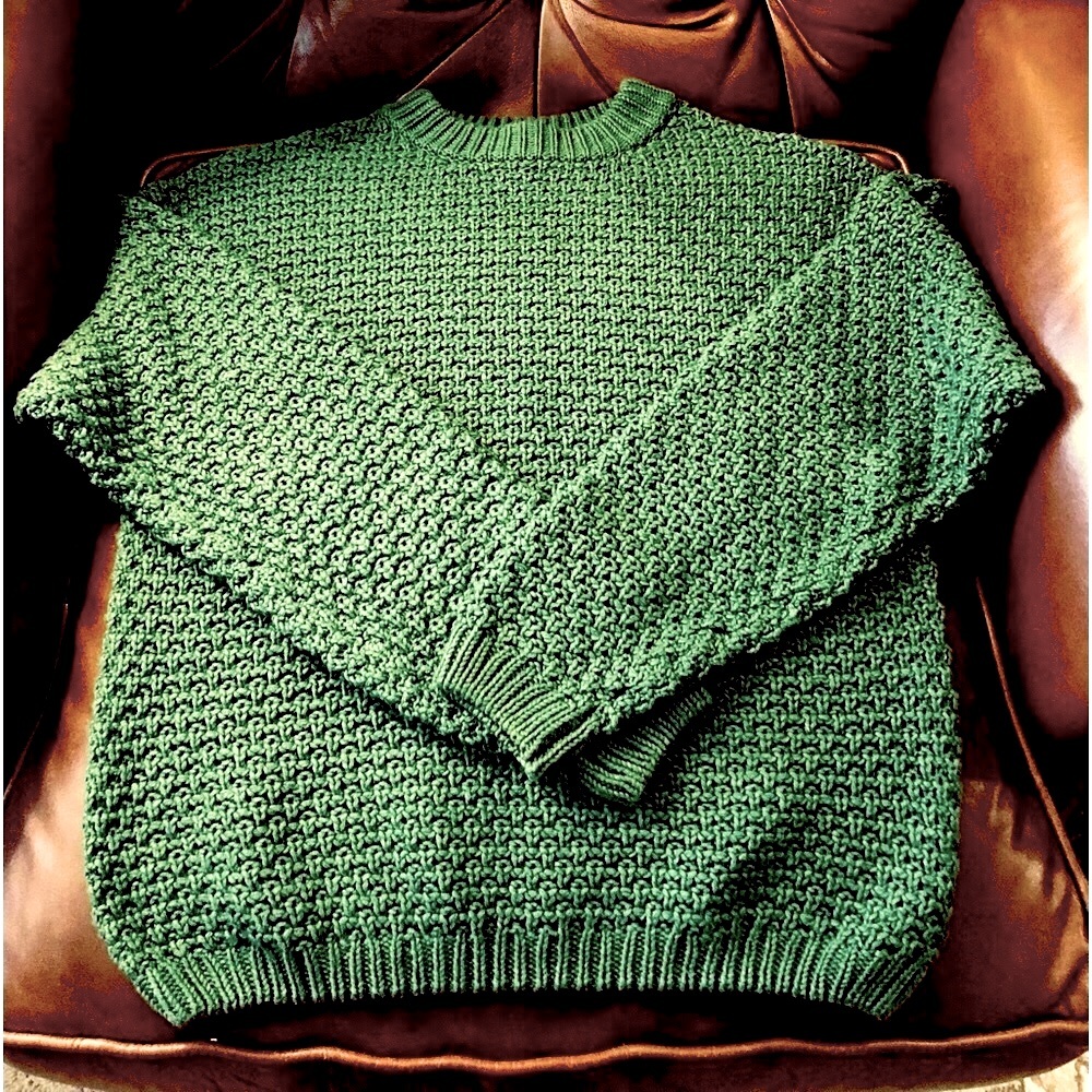 Knitted Green Crew Neck Sweater Size XS Universal Thread